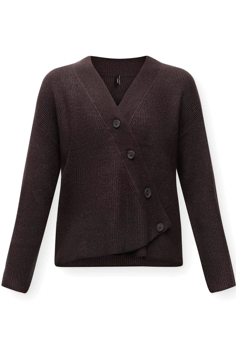Жилетка Onlkatia Rib Button 15374822 19-1109 TCX chocolate torte