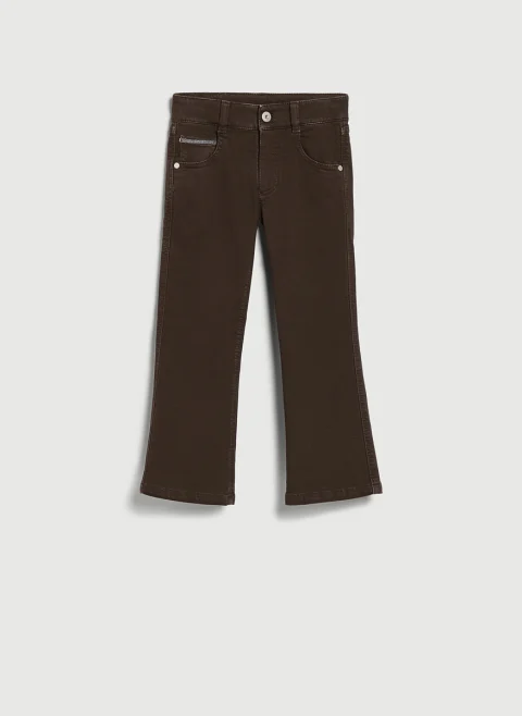 Разкроен деним с монили Brunello Cucinelli Kids 4-6