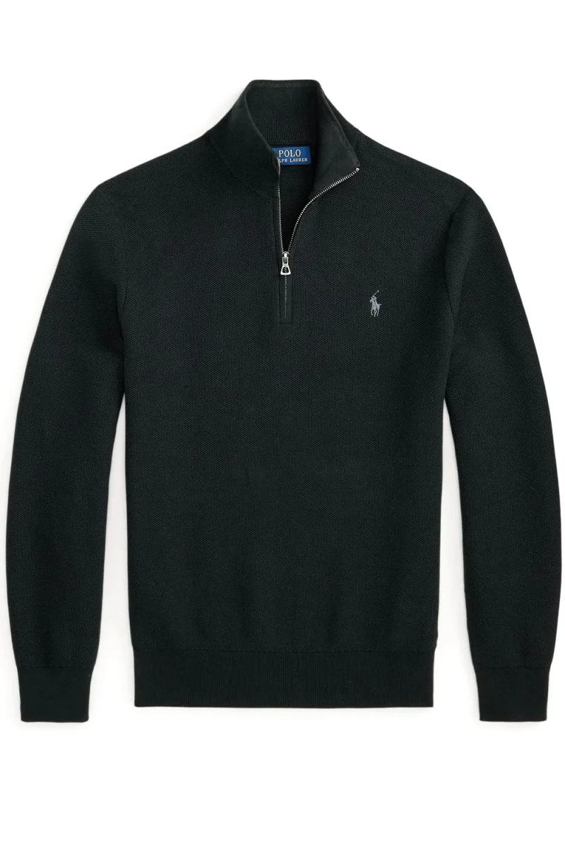 Плетено 32/2 Cotton-Half Zip 710B18060008 001 black