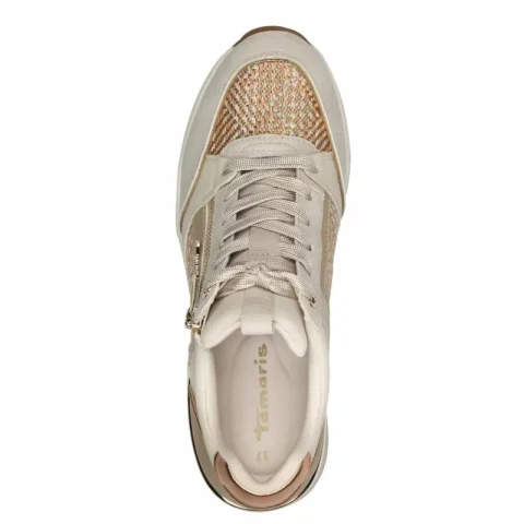 Дамски Сникърс TAMARIS – 1-23703-41-454 IVORY STRUCT. — снимка 5
