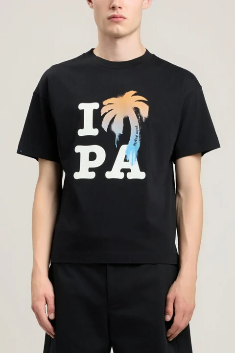 T-Shirt I Love Pa Regular PMAA109S26JER007 1001-black white — снимка 2