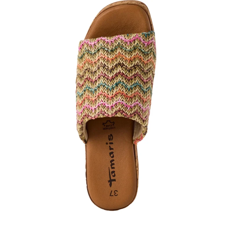 Дамски Чехли На Платформа TAMARIS – 1-27205-44-902 MULTICOLOR — снимка 5