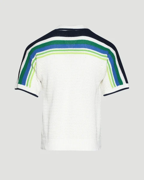 Stripe Short Sleeve Knitted Shirt — снимка 2