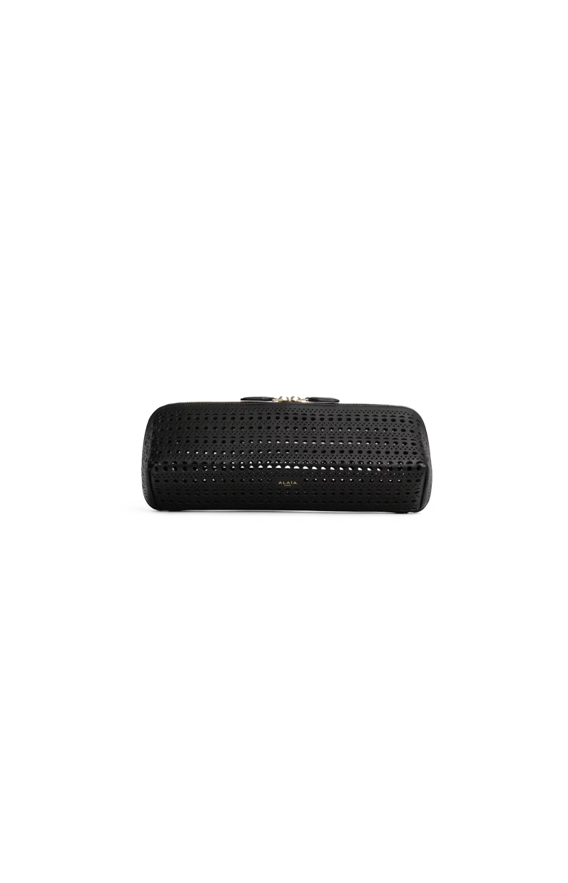 Delta Clutch in Perforated Vienne Calfskin