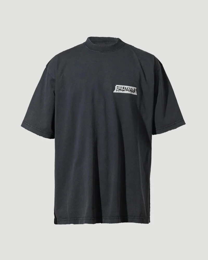 Men's Masking Tape T-Shirt in Black