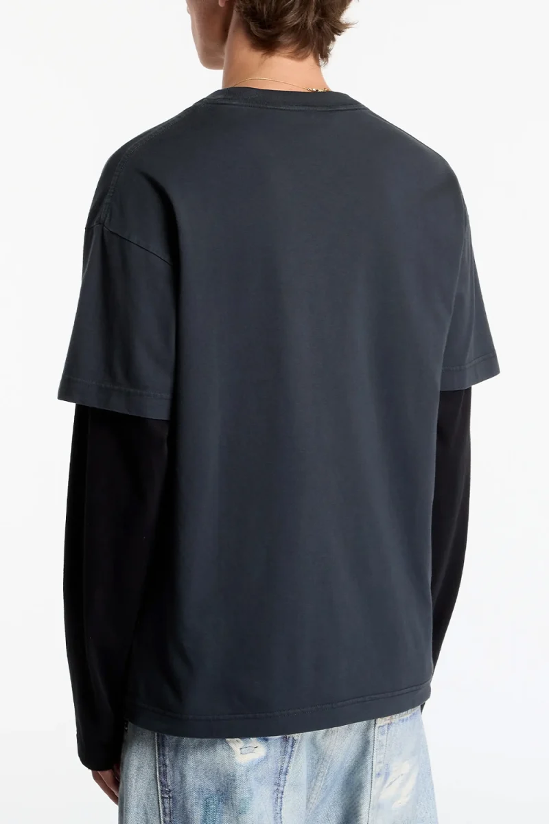 T-Shirt Patch Pa Regular PAMAA001JR006-1010 black — снимка 2