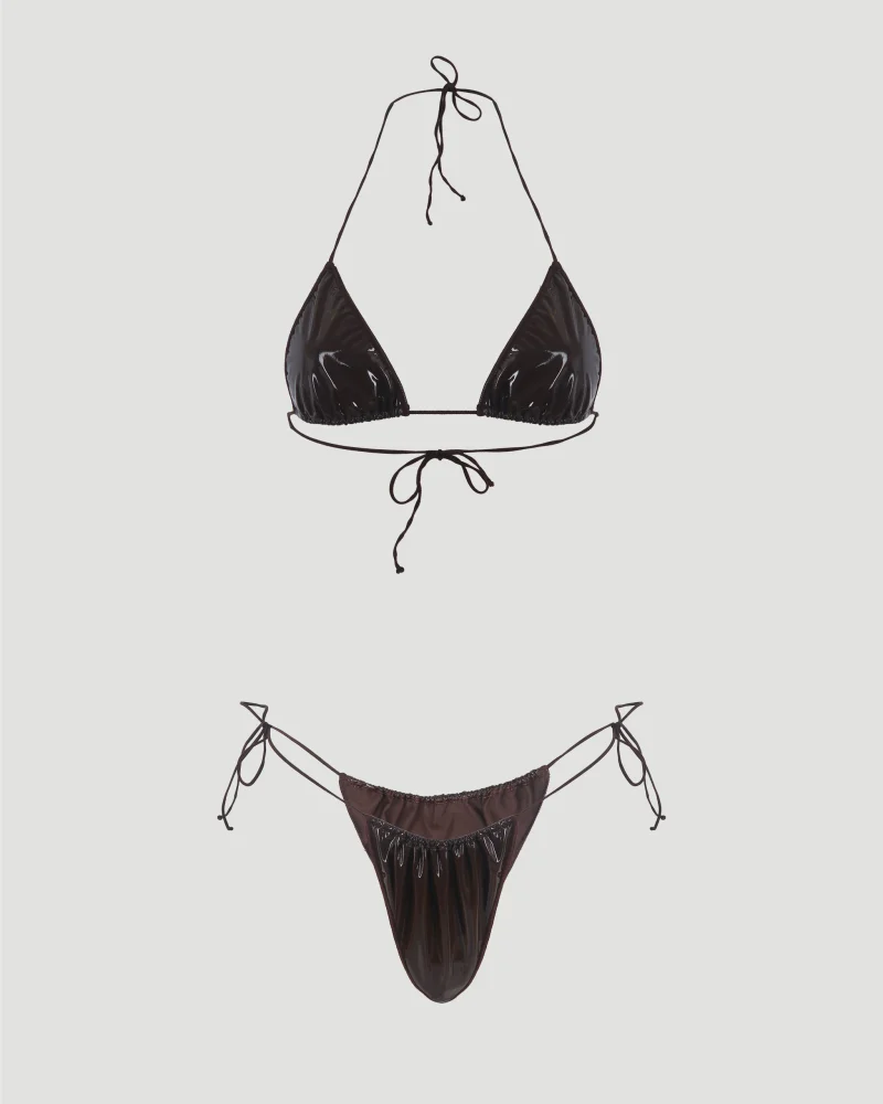 Latex Microkini in Chocolate Brown
