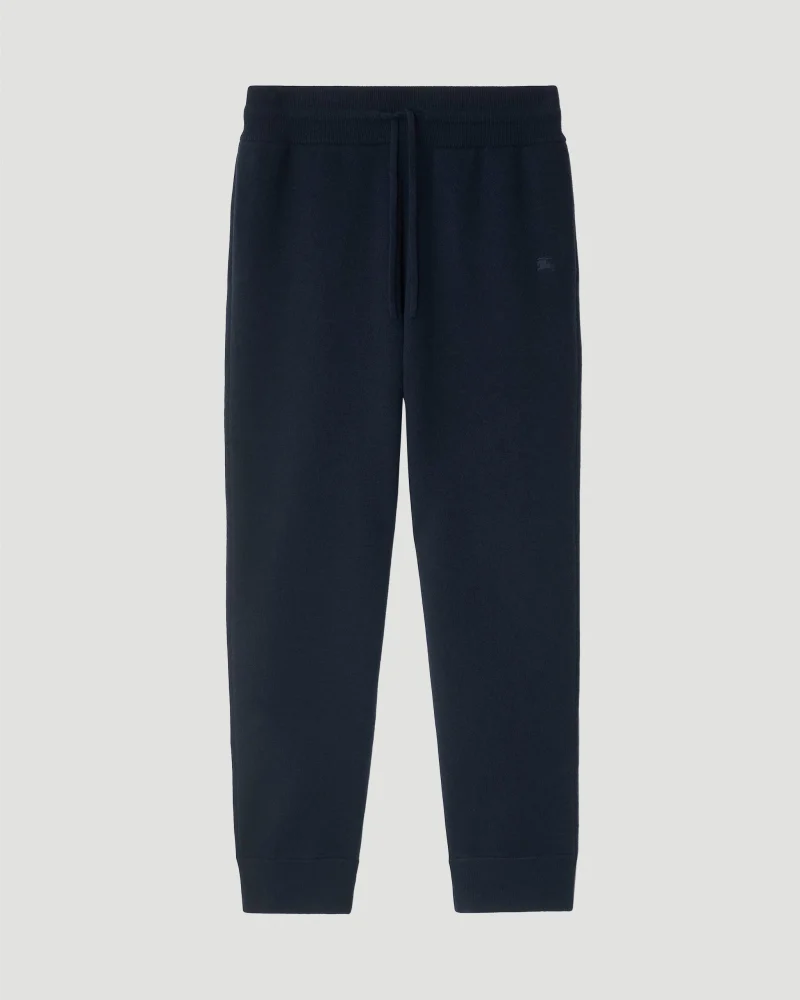 Cashmere Blend Jogging Pants in Navy