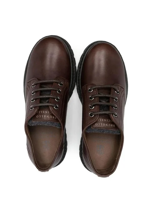 Кожени обувки Brunello Cucinelli Kids — снимка 2