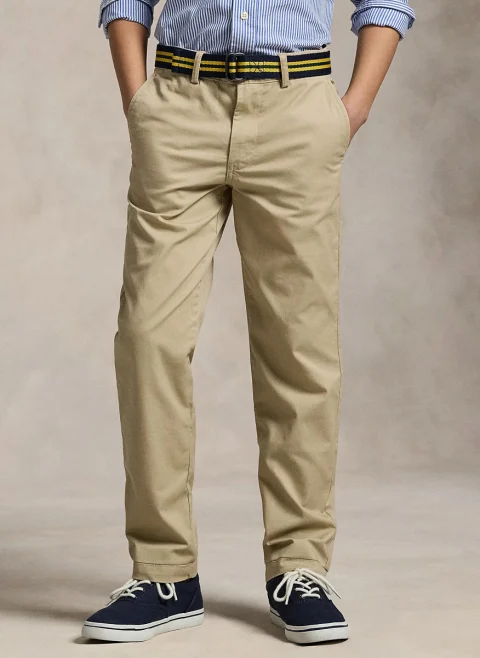Панталон с контрастен колан Ralph Lauren Kids — снимка 2