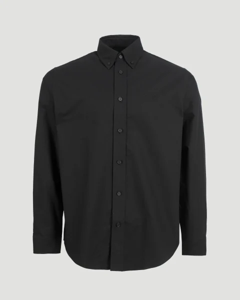 4G-Embroidered Shirt in Black