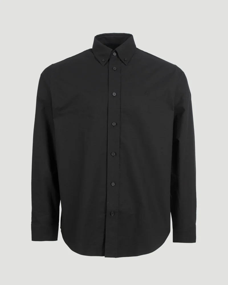 4G-Embroidered Shirt in Black