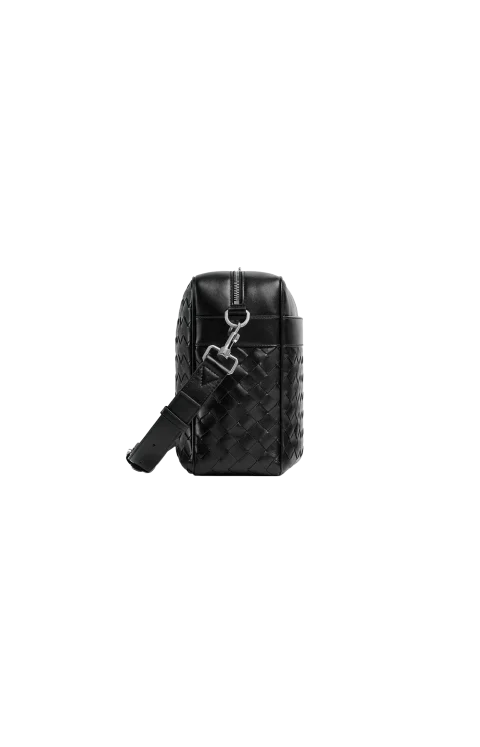Black Intrecciato Camera Bag — снимка 2
