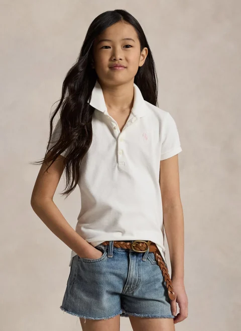 Полошърт с бродерия Ralph Lauren Kids 7-14 — снимка 2