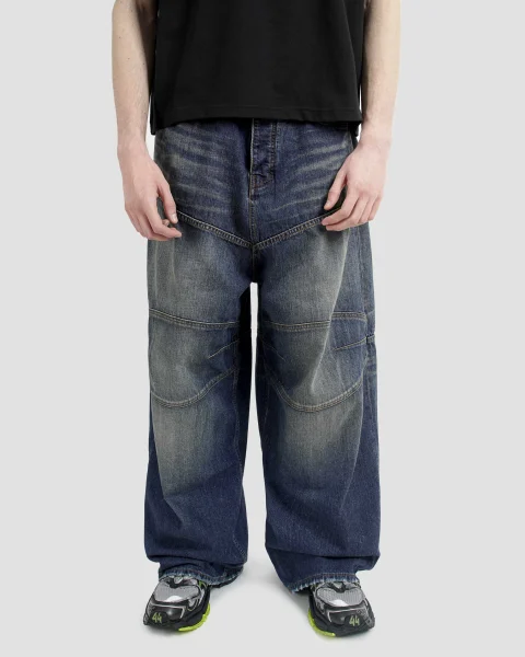 Baggy Jeans in Indigo Blue Denim