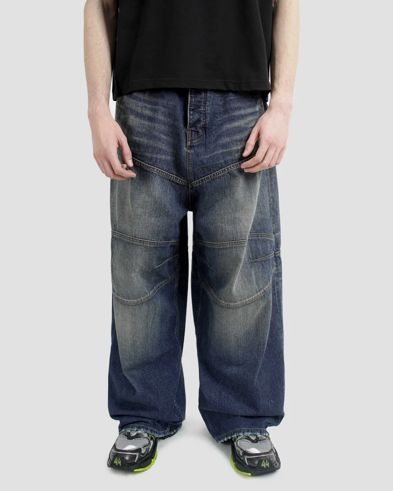 Baggy Jeans in Indigo Blue Denim
