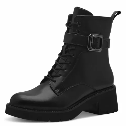 Дамски Кубинки TAMARIS – 1-25240-43-003 BLACK LEATHER — снимка 3
