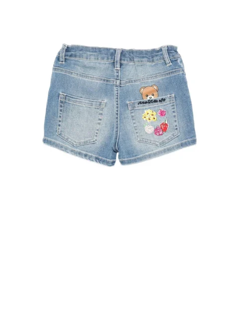 Къси панталони от деним Moschino Kids — снимка 2