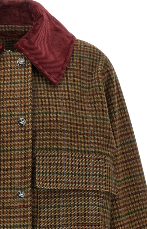 Jacket in Multicolor Check Twill — снимка 3