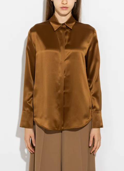 Риза от коприна Max Mara Mazurca — снимка 3