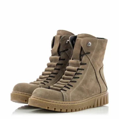Дамски Равни Боти COCONUT – 258.421 TAUPE NUBUCK — снимка 3