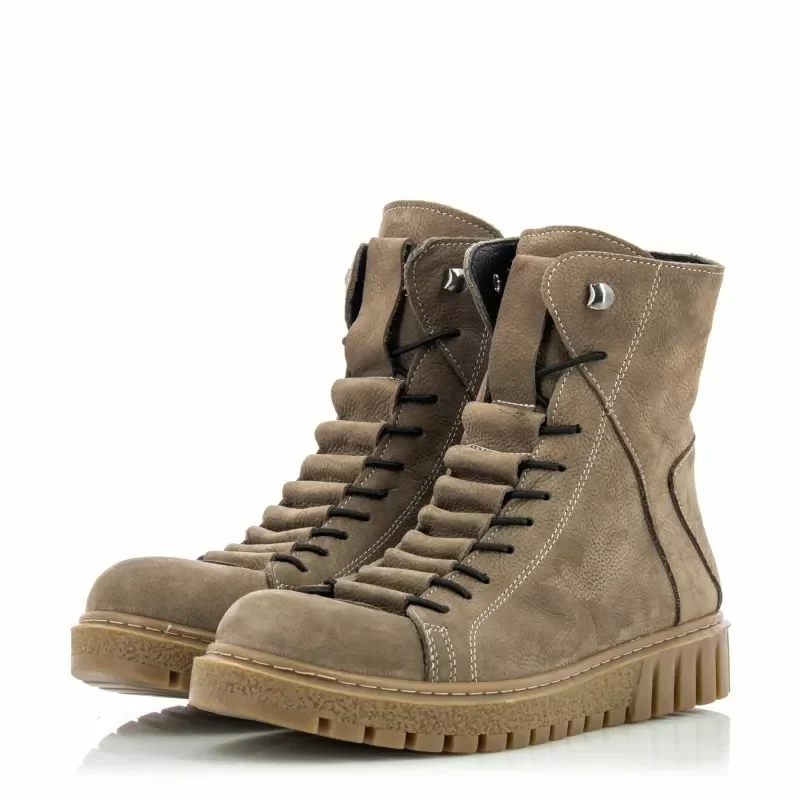 Дамски Равни Боти COCONUT – 258.421 TAUPE NUBUCK — снимка 3