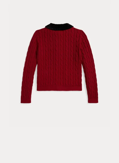 Жилетка с детайли от кадифе Ralph Lauren Kids 7-14 — снимка 5