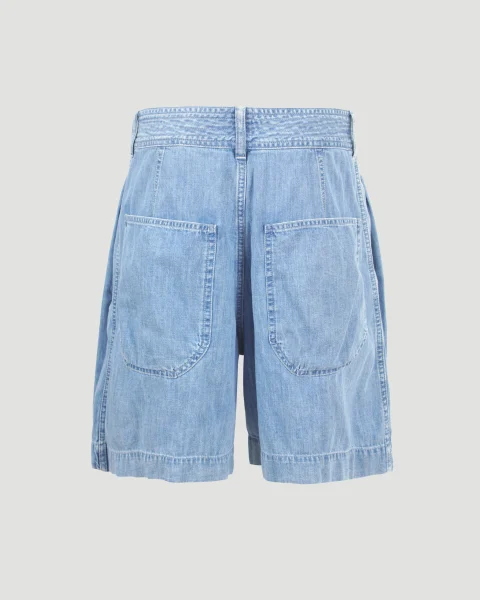 Cotton Shorts in Light Blue — снимка 2