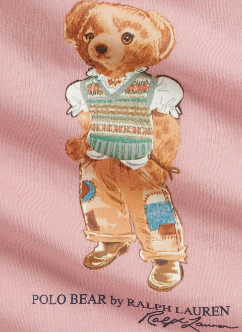 Тишърт с принт 'Polo Bear' Ralph Lauren Kids — снимка 3