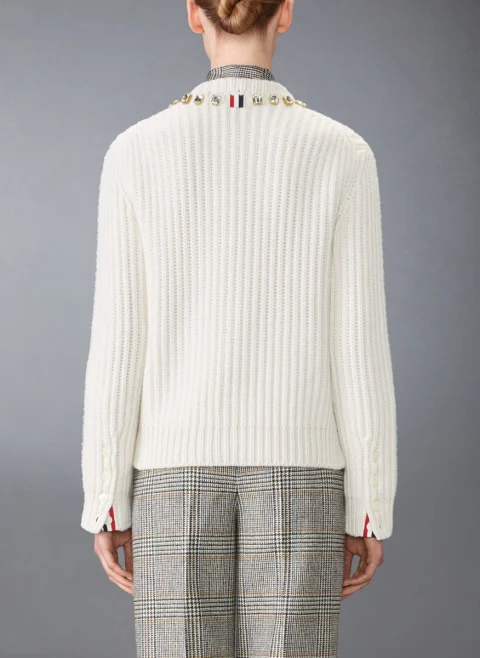 Жилетка от кашмир с кристали Thom Browne — снимка 2