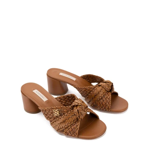 Дамски кафяви чехли Suncity Casadei — снимка 4