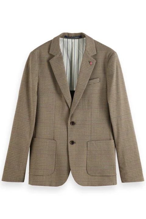 Сако Classic Yarn-Dyed 3-Button 174330 SC6471 taupe check