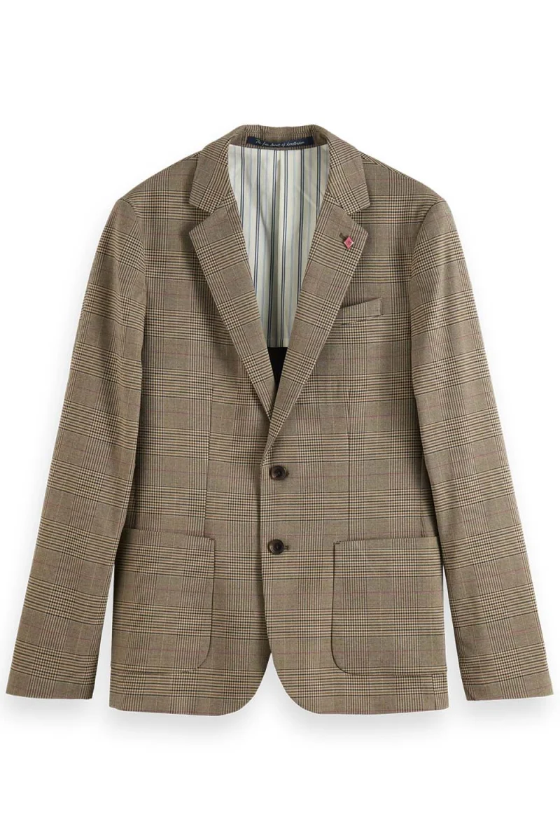 Сако Classic Yarn-Dyed 3-Button 174330 SC6471 taupe check