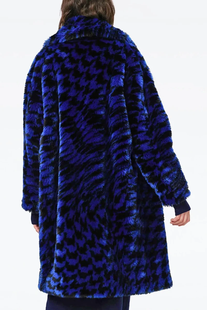 Палто Arwen DVFNF3S002HSRBU C7580 houndstooth royal blue — снимка 2