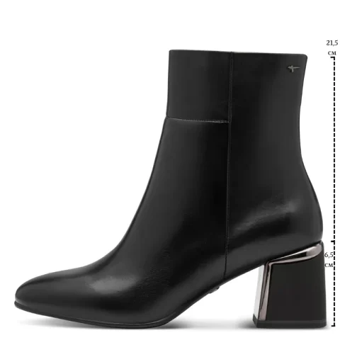 Дамски Боти На Ток TAMARIS – 1-25341-45-003 BLACK LEATHER — снимка 7