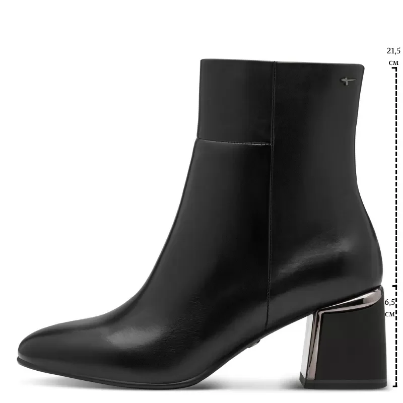 Дамски Боти На Ток TAMARIS – 1-25341-45-003 BLACK LEATHER — снимка 7