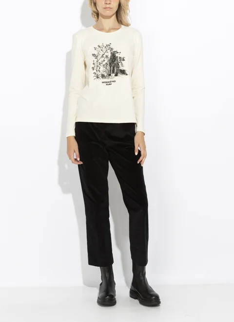 Блуза с принт Weekend Max Mara Wkdcestino — снимка 2