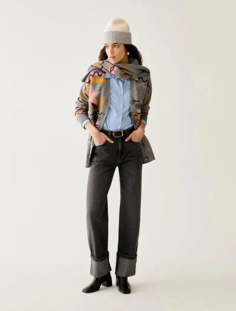 Деним с контрастен детайл 'Straight fit' Pennyblack Pbbstraight — снимка 1