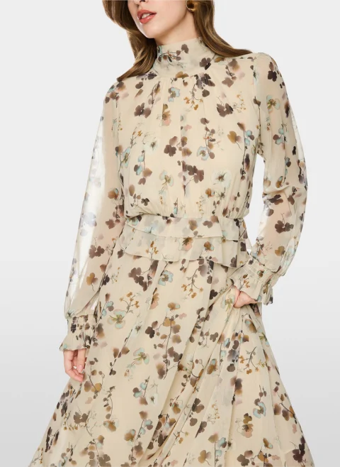 Рокля с флорален принт Marc Cain Collections — снимка 10