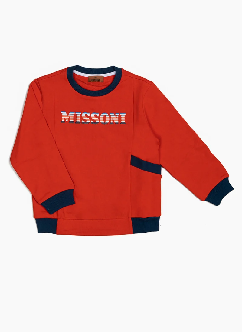 Суитшърт с контрастни кантове Missoni Kids