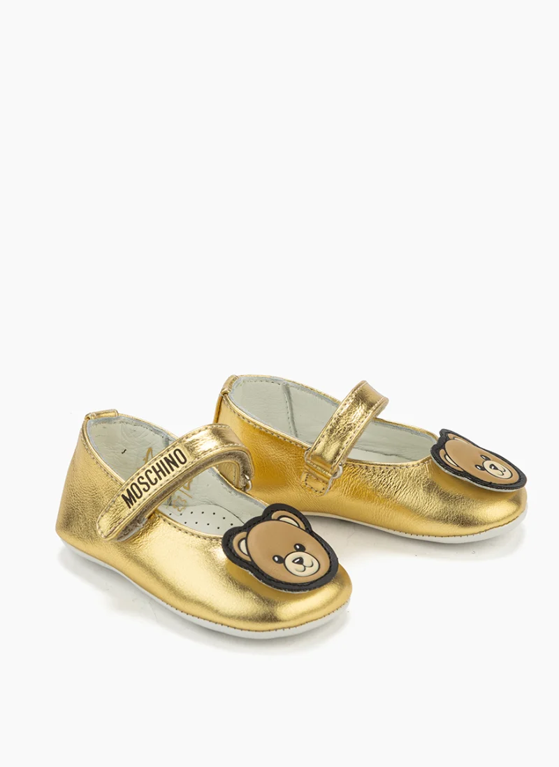 Бебешки буйки с метален ефект 'Mary Jane' Moschino Kids — снимка 2