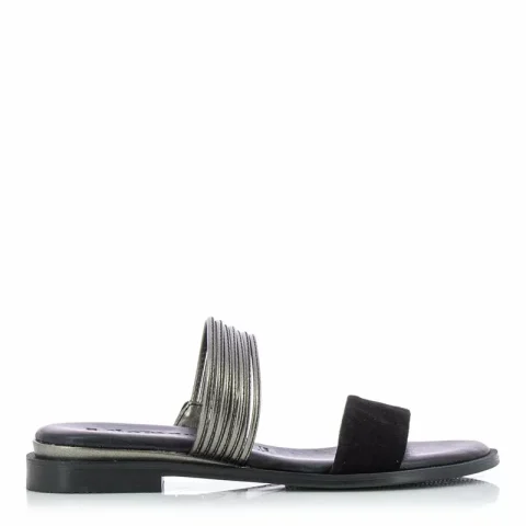 Дамски Равни Чехли TAMARIS – 1-1-27111-20 094 BLACK/PEWTER