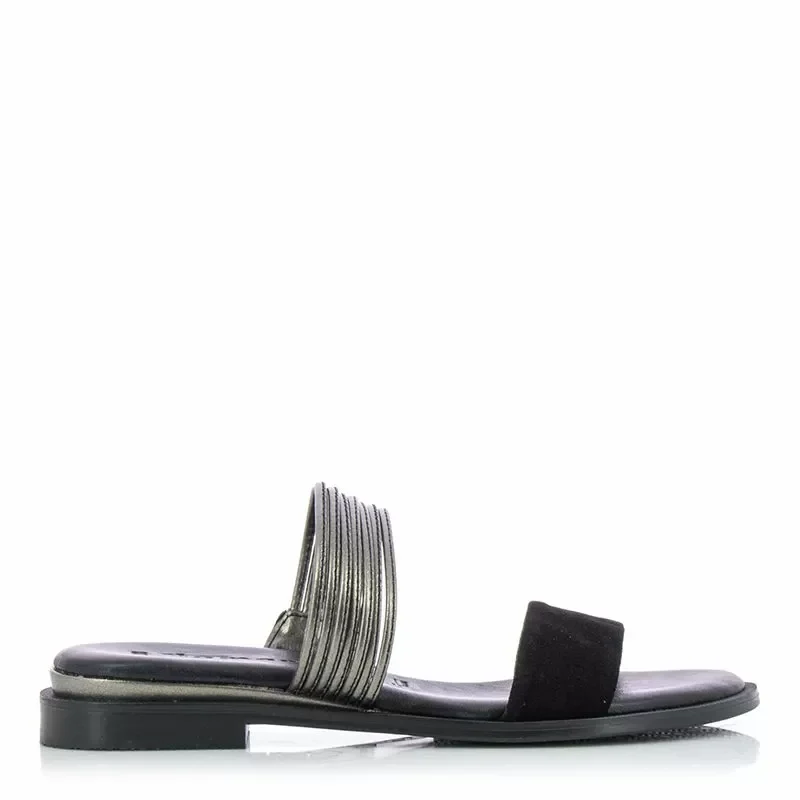 Дамски Равни Чехли TAMARIS – 1-1-27111-20 094 BLACK/PEWTER
