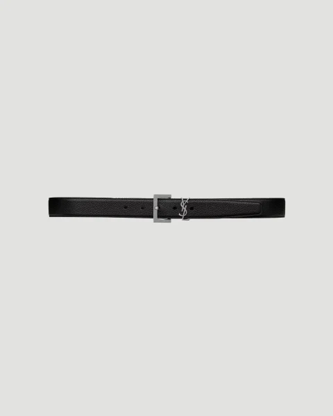 Men's Cassandre Belt in Grained Leather