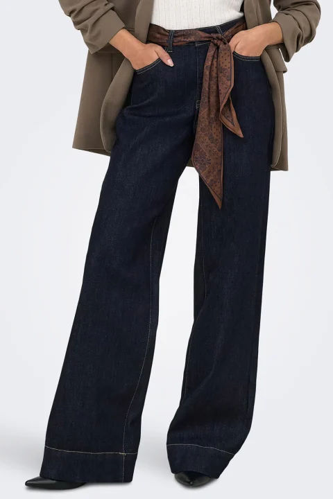 Jeans Onlmadison Blush Hw Wd 15379805 BS000042 dark blue denim — снимка 2