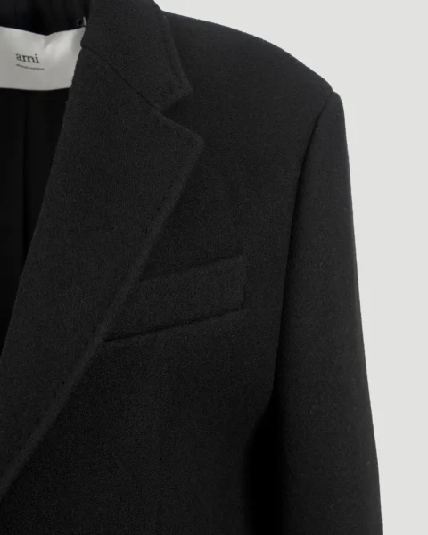 Wool Coat in Black — снимка 3