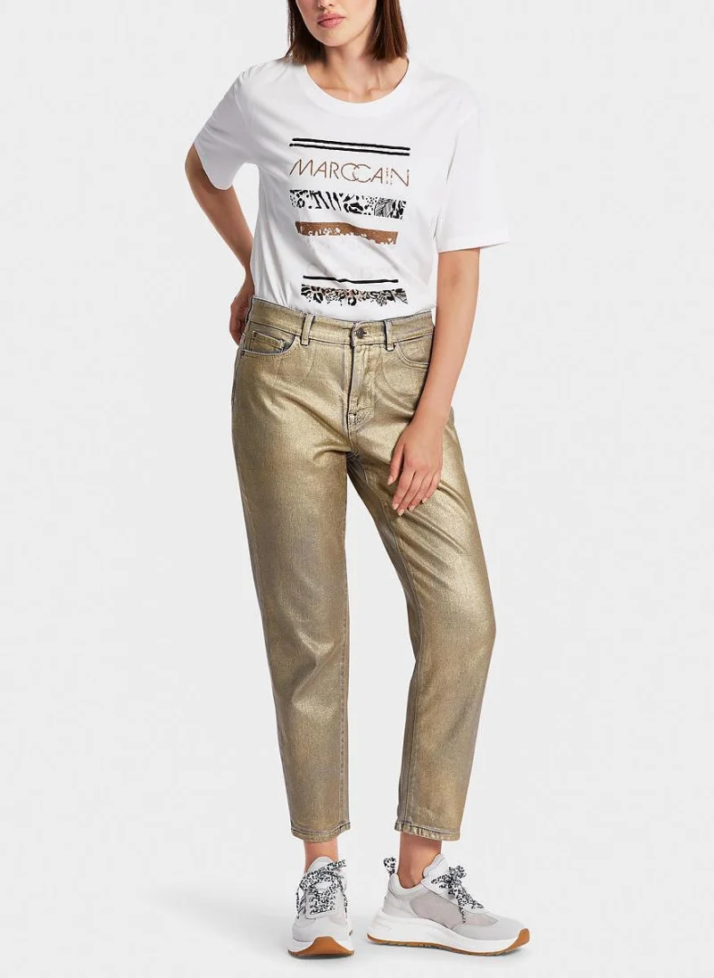 Деним с метален ефект Marc Cain Collections — снимка 2