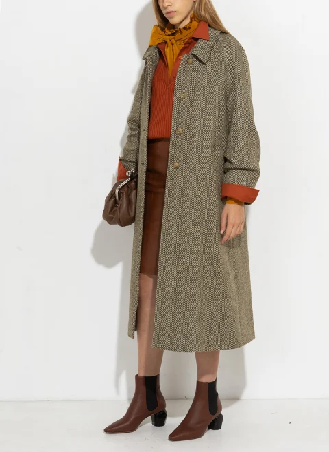 Кожена пола Weekend Max Mara Papaile — снимка 7