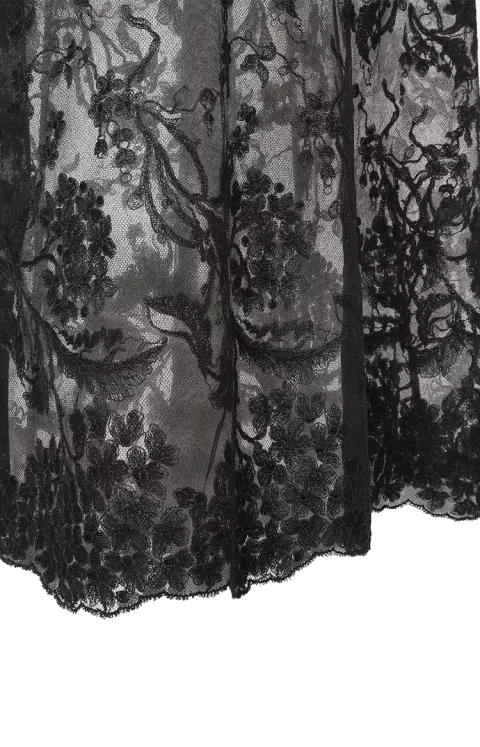 Peonia Lace Skirt in Black — снимка 3