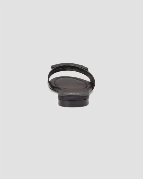 Black Leather Slides — снимка 3